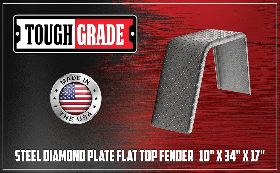 Tough Grade Steel DP Flat Top Fender 10" X 34" X 17"