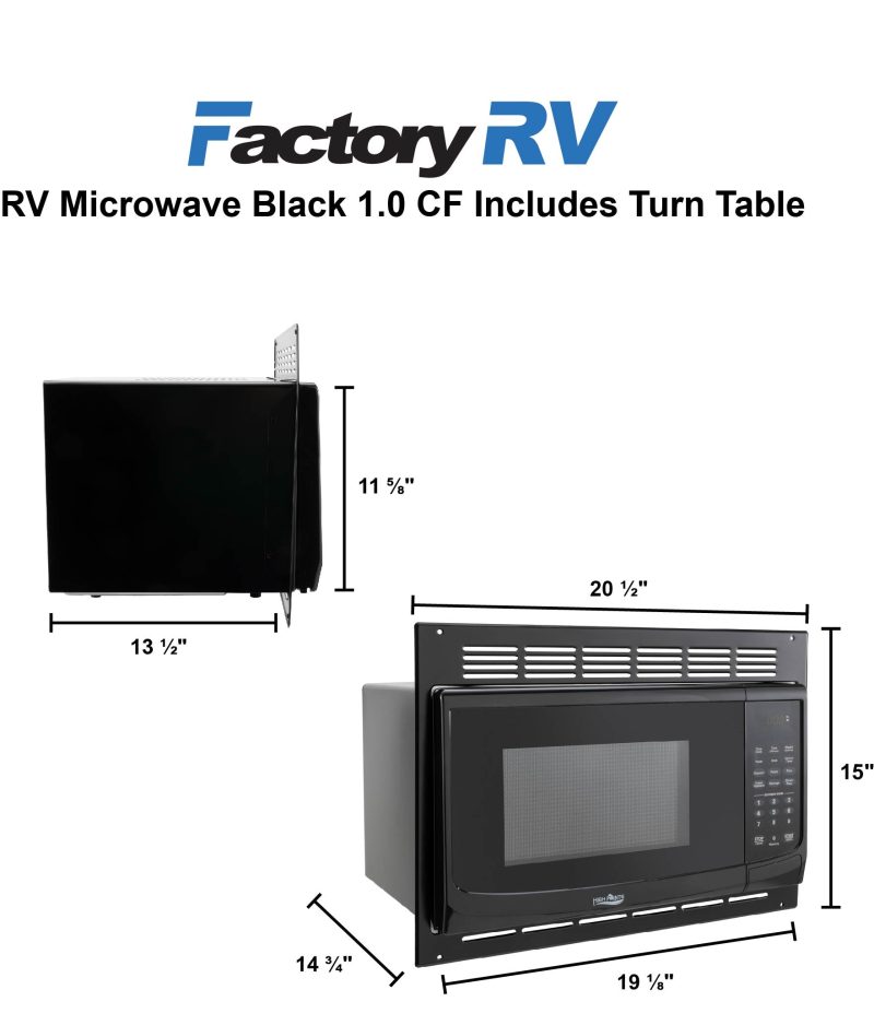 RV Microwave Black 1.0 CF Includes Turn Table 160953207 cc7a5db2 f08b 41b5 b763 dbb0d50345b9