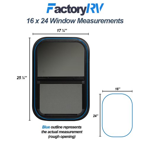 Window sizes 16 x 24