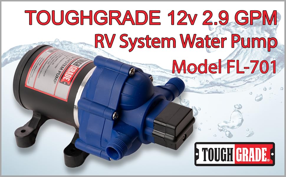 ToughGrade 2.9GPM OEM Self Priming RV Water Pump - Model FL-701