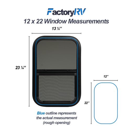 window sizes 12 x 22