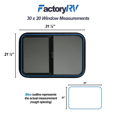 window sizes 30 x 20